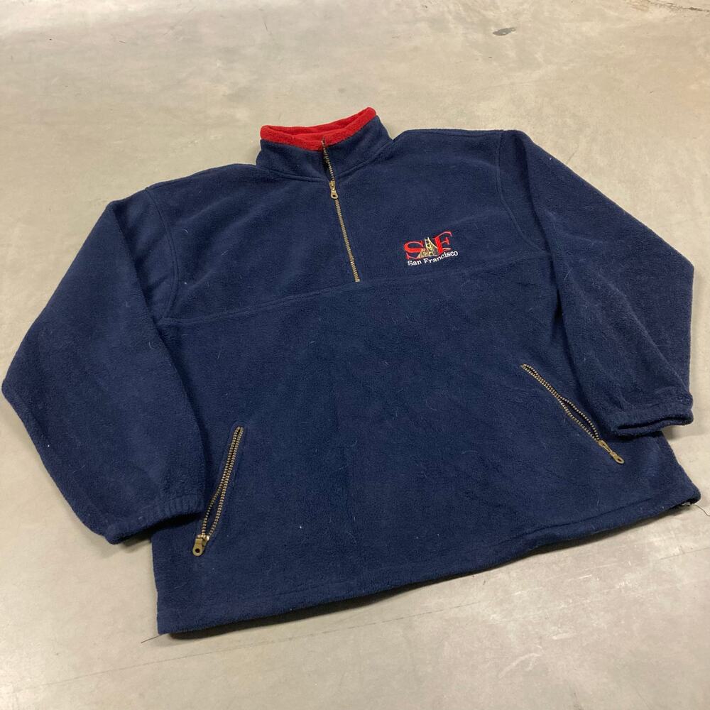 y2k fleece San Francisco California zip up jacket